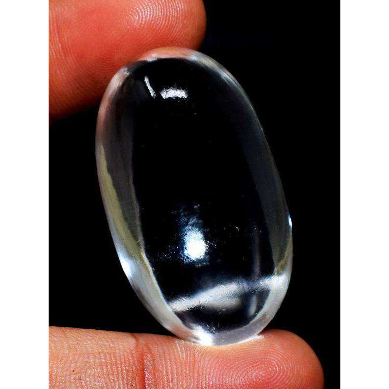 gemsmore:Hand Carved White Quartz Reiki Crystal Clear Healing Egg