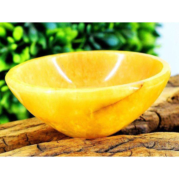 gemsmore:Hand Carved Yellow Aventurine Bowl