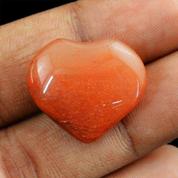 gemsmore:Heart Shape Orange Aventurine Gemstone Natural Untreated