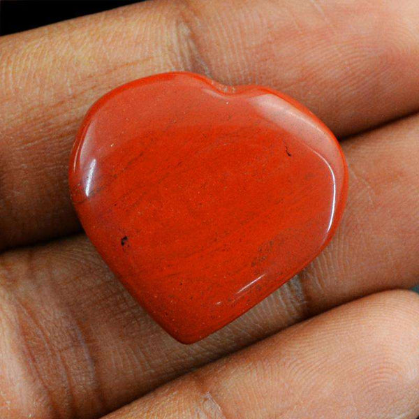 gemsmore:Heart Shape Red Jasper Gemstone Natural Untreated