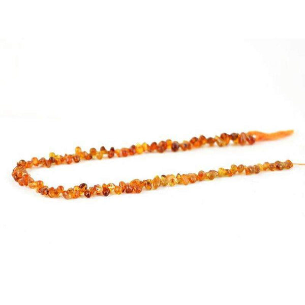 gemsmore:Hessonite Garnet Beads Strand - Natural Drilled