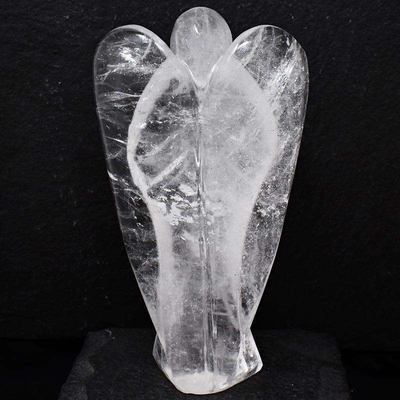 gemsmore:Huge White Quartz Carved Crystal Healing Angel