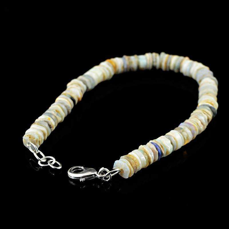 gemsmore:Indian Opal Beads Bracelet Natural Round Shape