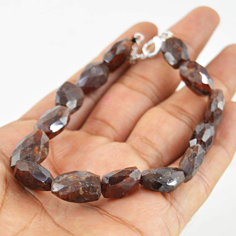 gemsmore:Indian Opal Bracelet Natural Faceted Beads