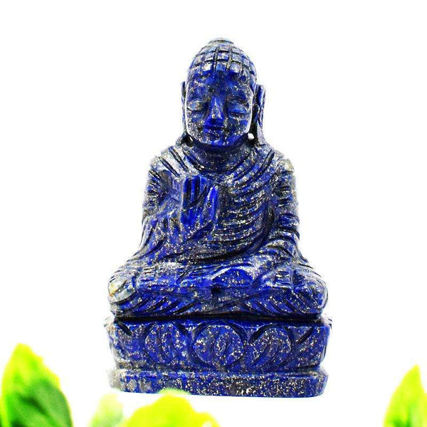 gemsmore:Lapis Lazuli Hand Carved Lord Buddha Peace Idol