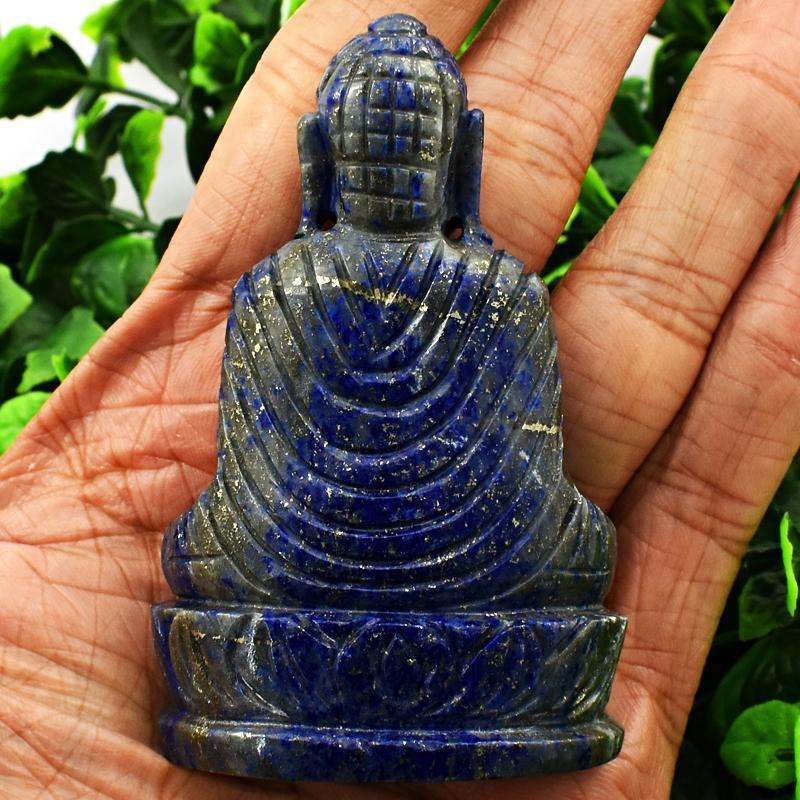 gemsmore:Lapis Lazuli Hand Carved Lord Buddha Peace Idol