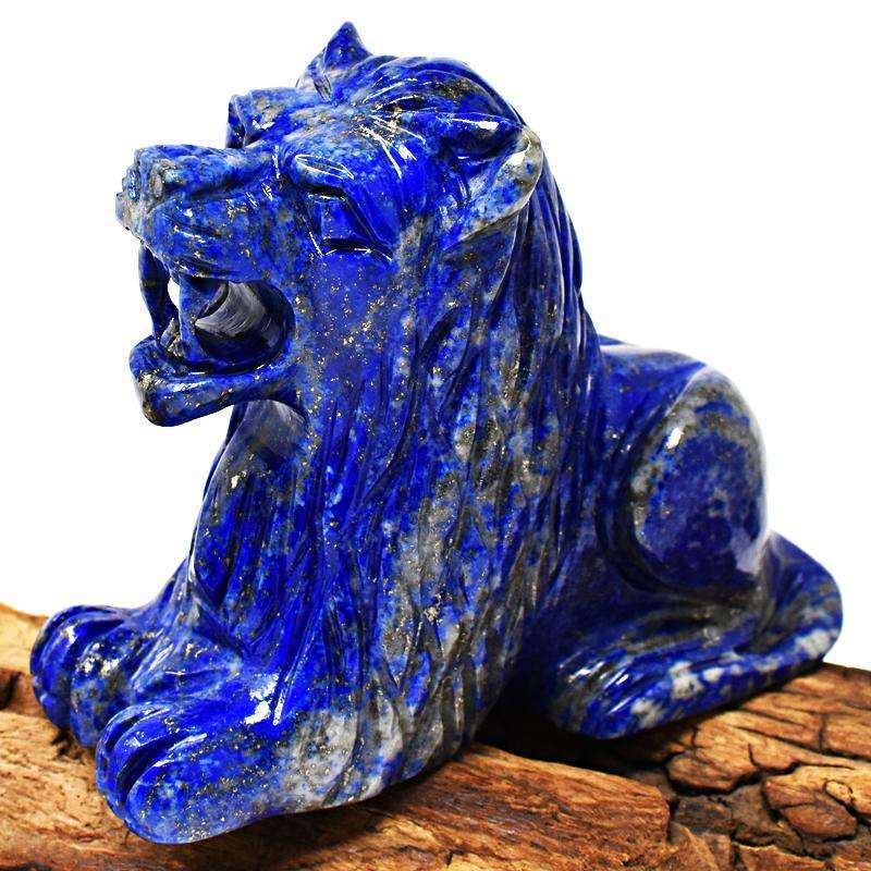 gemsmore:Massive Size Blue Lapis Lazuli Carved Lion