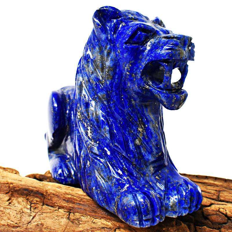 gemsmore:Massive Size Blue Lapis Lazuli Carved Lion
