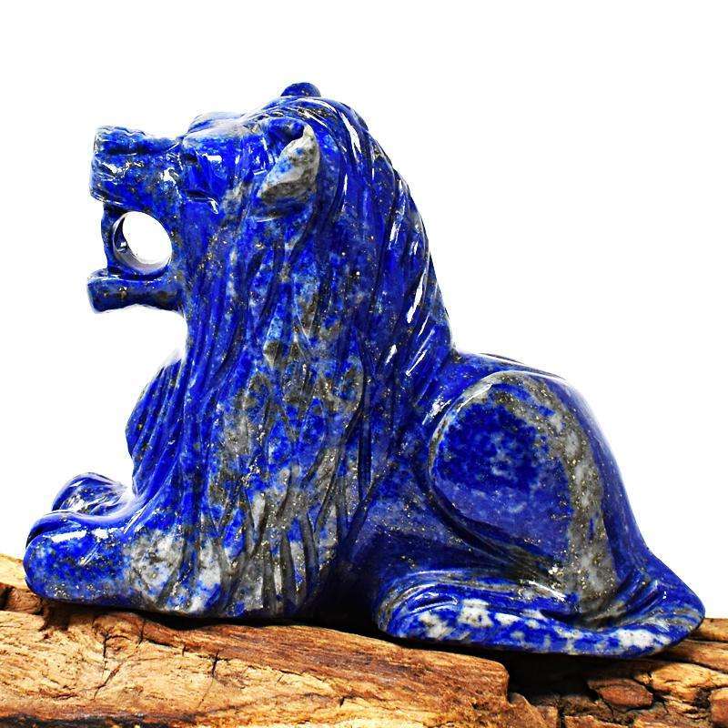 gemsmore:Massive Size Blue Lapis Lazuli Carved Lion