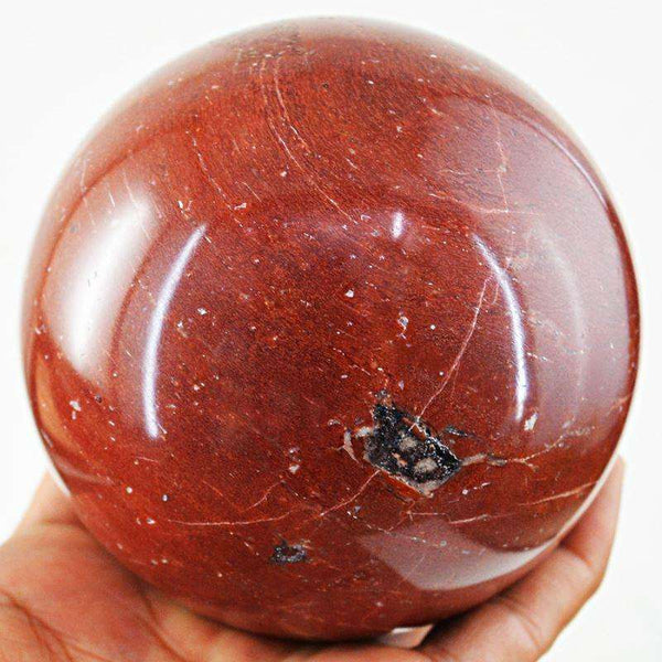 gemsmore:Massive Size Red Jasper Carved Reiki Crystal Healing Sphere