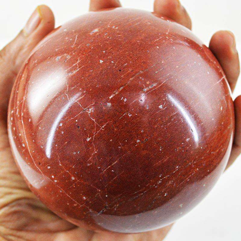 gemsmore:Massive Size Red Jasper Carved Reiki Crystal Healing Sphere