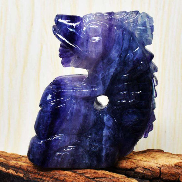 gemsmore:Multicolor Fluorite Carved Dragon Gemstone