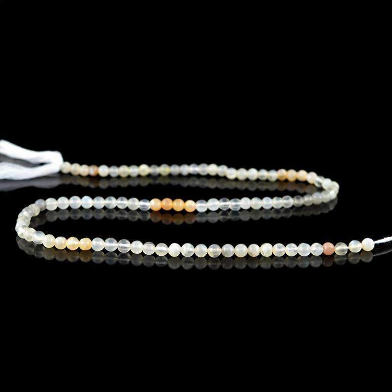 gemsmore:Multicolor Moonstone Drilled Beads Strand - Natural Round Shape