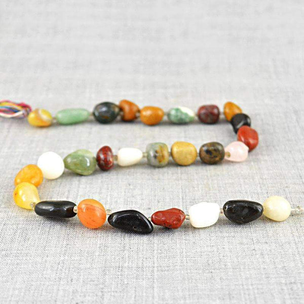 gemsmore:Multicolor Multi Gemstone Beads Strand - Natural Drilled
