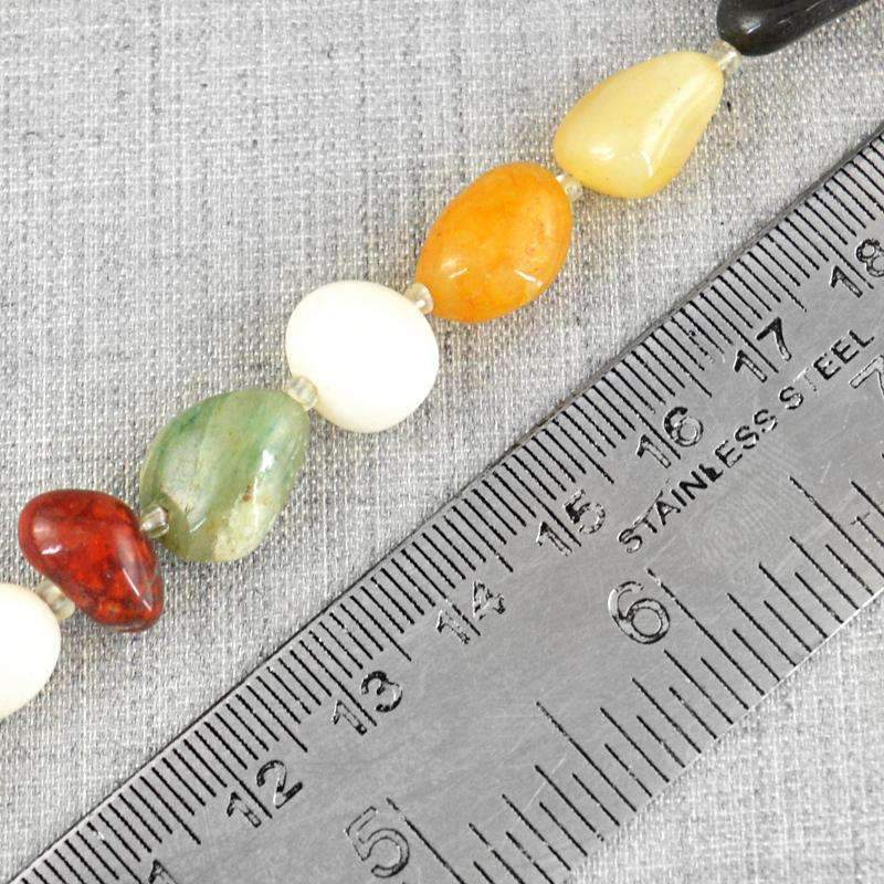 gemsmore:Multicolor Multi Gemstone Beads Strand - Natural Drilled