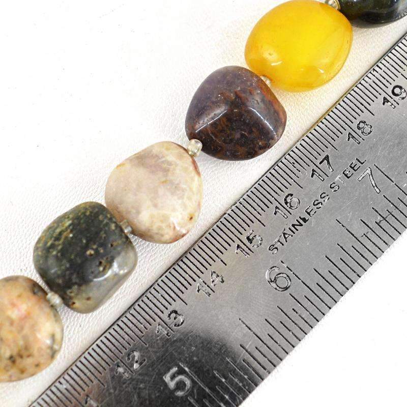 gemsmore:Multicolor Multi Gemstone Drilled Beads Strand Natural