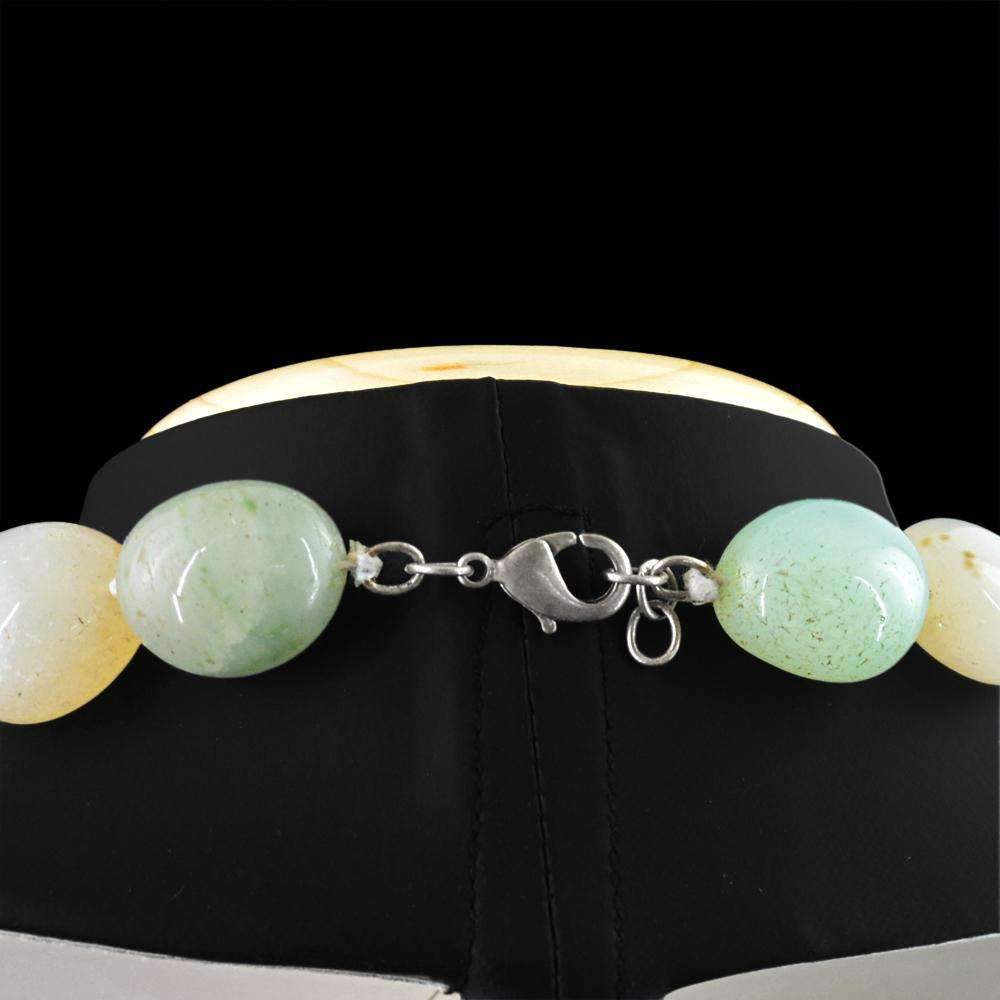 gemsmore:Multicolor Multi Gemstone Necklace Natural Single Strand Untreated Beads