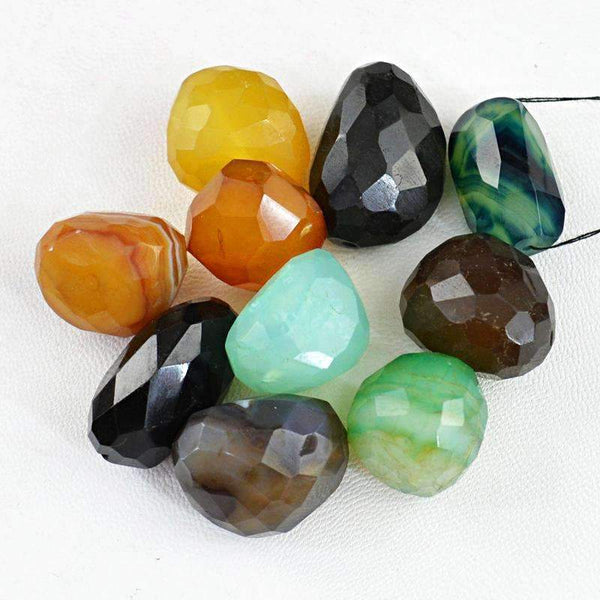 gemsmore:Multicolor Onyx Wholesale Beads Natural Faceted Drilled