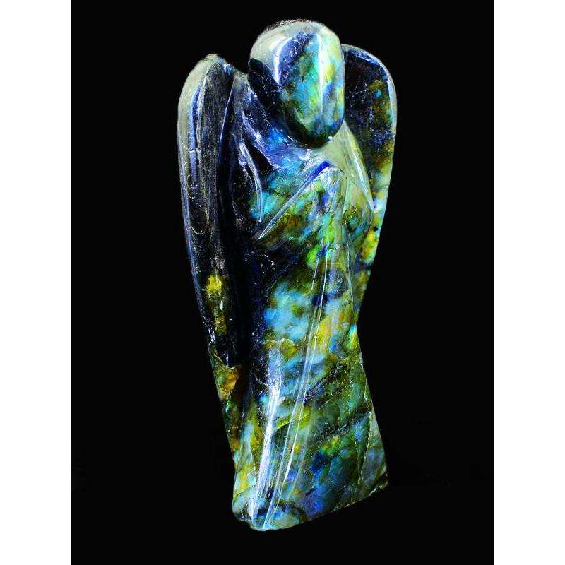 gemsmore:Museum Size Amazing Flash Genuine Labradorite Healing Angel