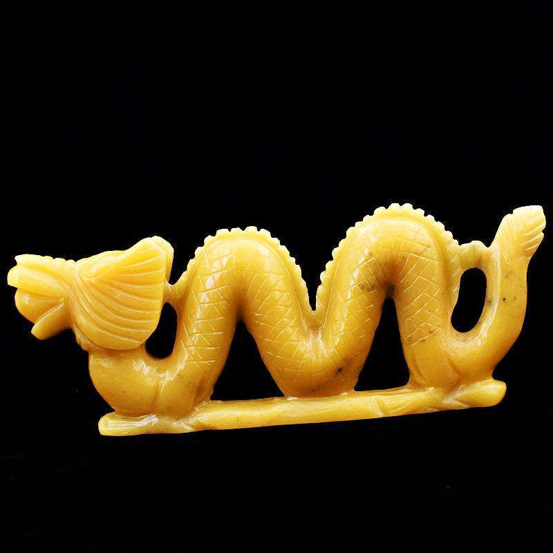 gemsmore:Museum Size Aventurine Hand Carved Dragon