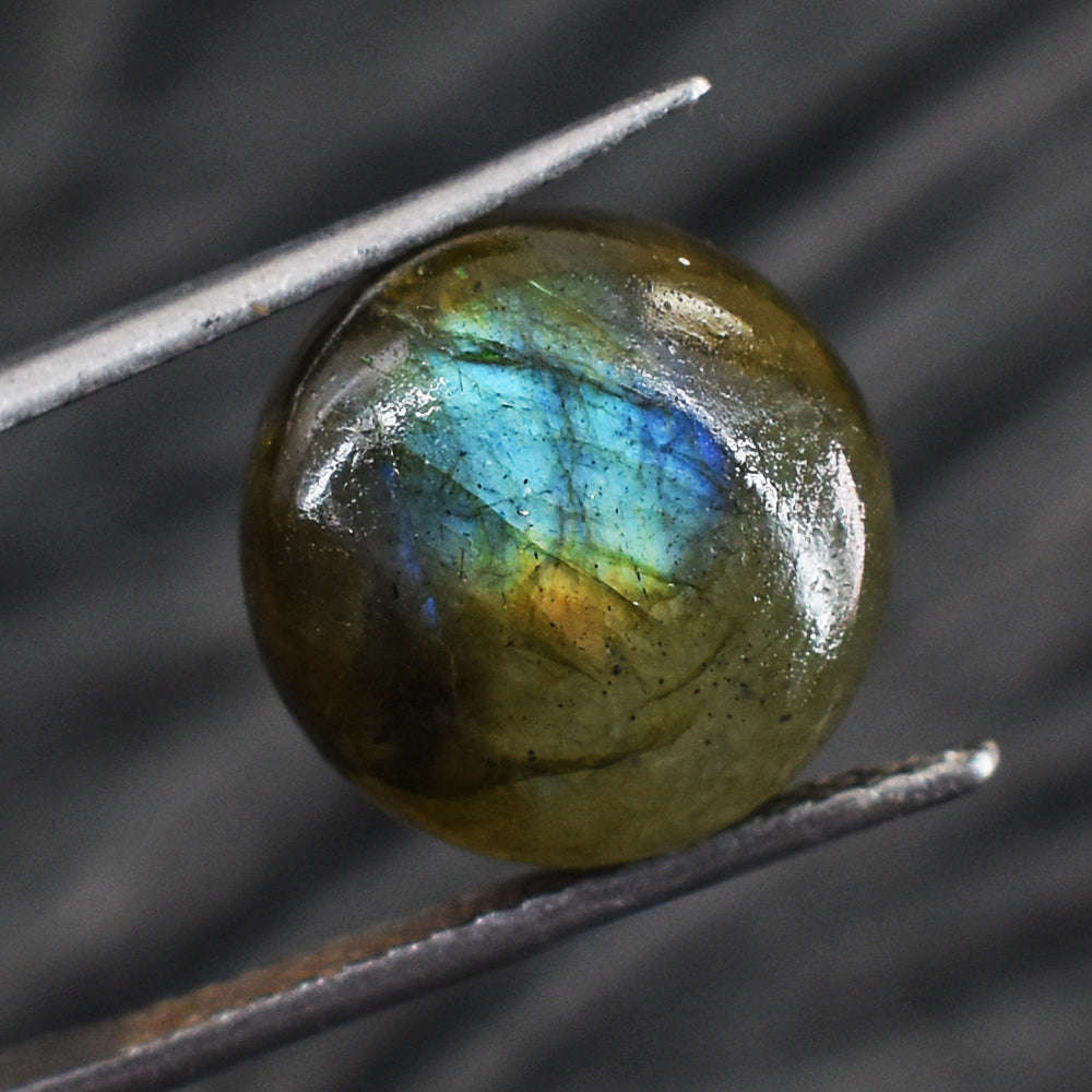 gemsmore:Natural 12 Carats Genuine Blue Flash Labradorite Gemstone