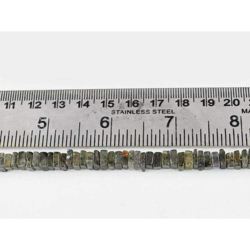 gemsmore:Natural 212.00 Cts Black Rutile Quartz Beads Strand Untreated Drilled