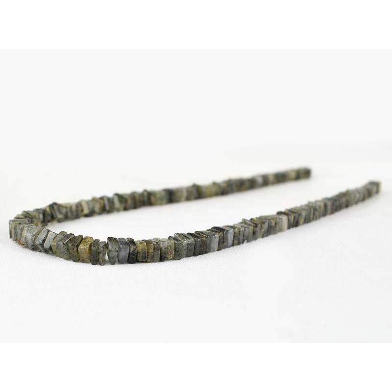 gemsmore:Natural 212.00 Cts Black Rutile Quartz Beads Strand Untreated Drilled