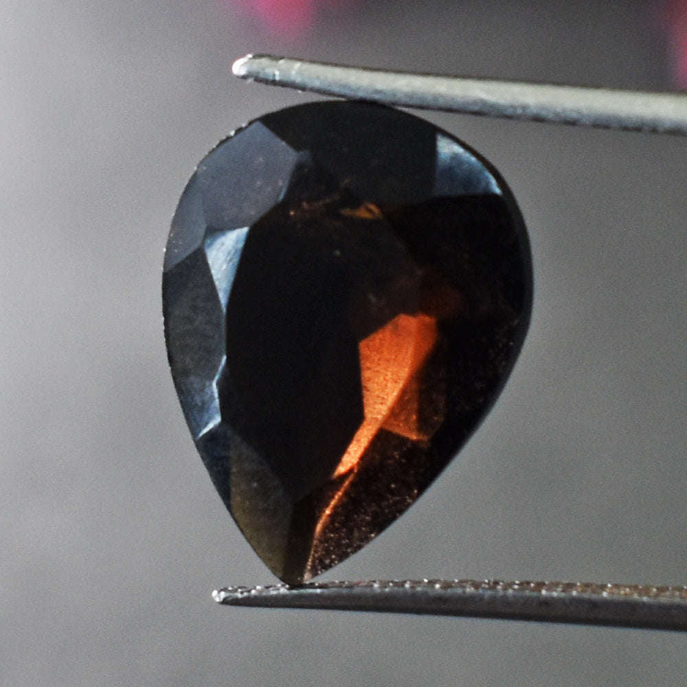 gemsmore:Natural 8 Cts Genuine Smoky Quartz Faceted Gemstone