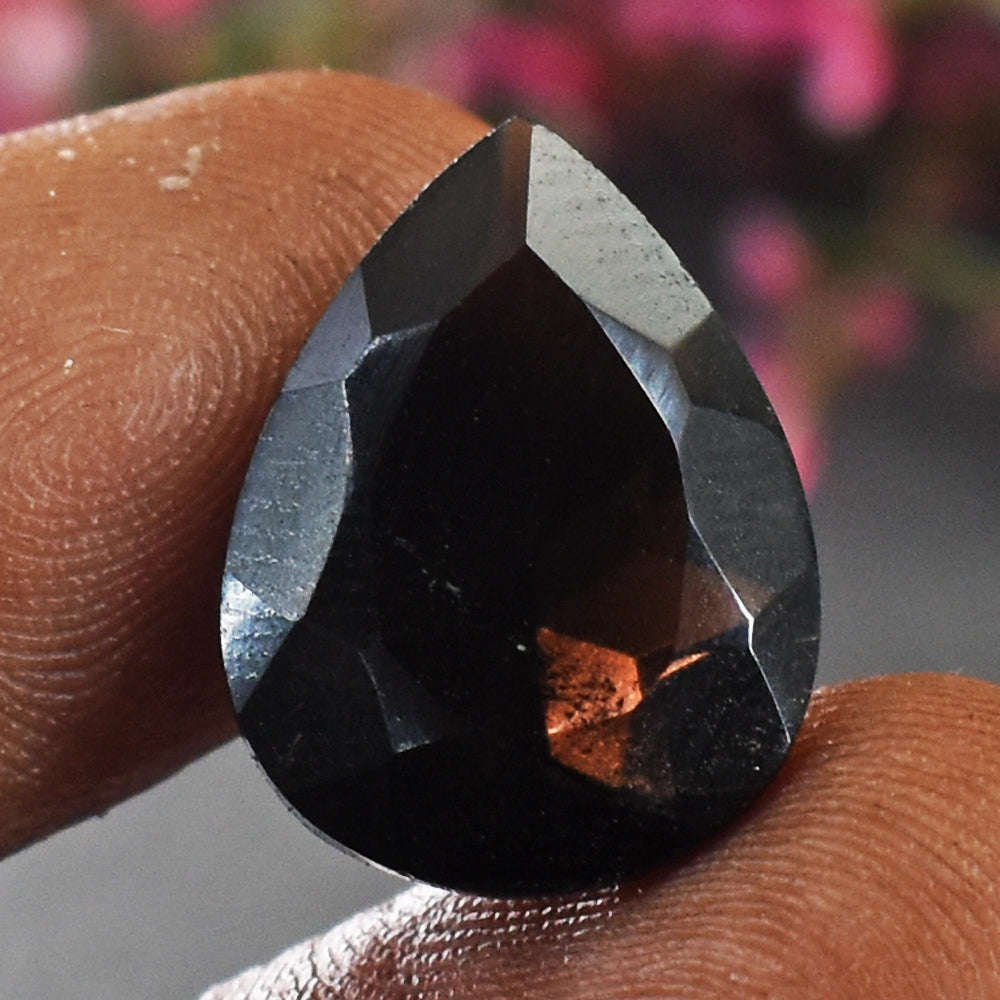 gemsmore:Natural 8 Cts Genuine Smoky Quartz Faceted Gemstone