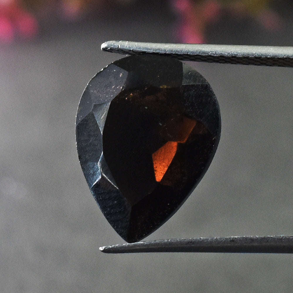 gemsmore:Natural 8 Cts Genuine Smoky Quartz Faceted Gemstone