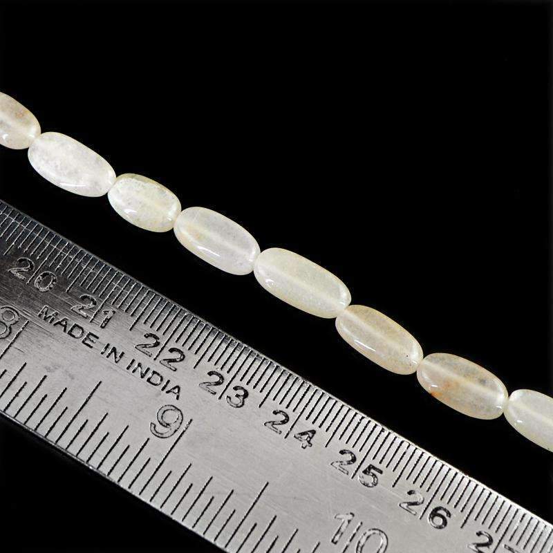 gemsmore:Natural Agate Beads Strand - Oval Shape Drilled