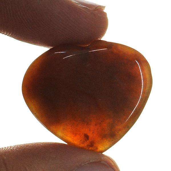 gemsmore:Natural Agate Heart Shape Untreated Loose Gemstone