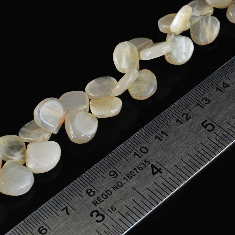 gemsmore:Natural Agate Untreated Drilled Beads Strand