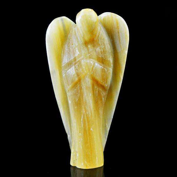 gemsmore:Natural Amazing Agate Carved Healing Angel Gemstone