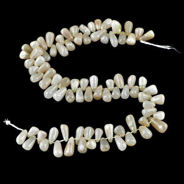 gemsmore:Natural Amazing Agate Tear Drop Drilled Beads Strand