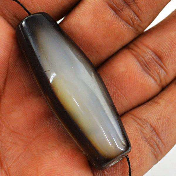 gemsmore:Natural Amazing Agate Untreated Drilled Bead
