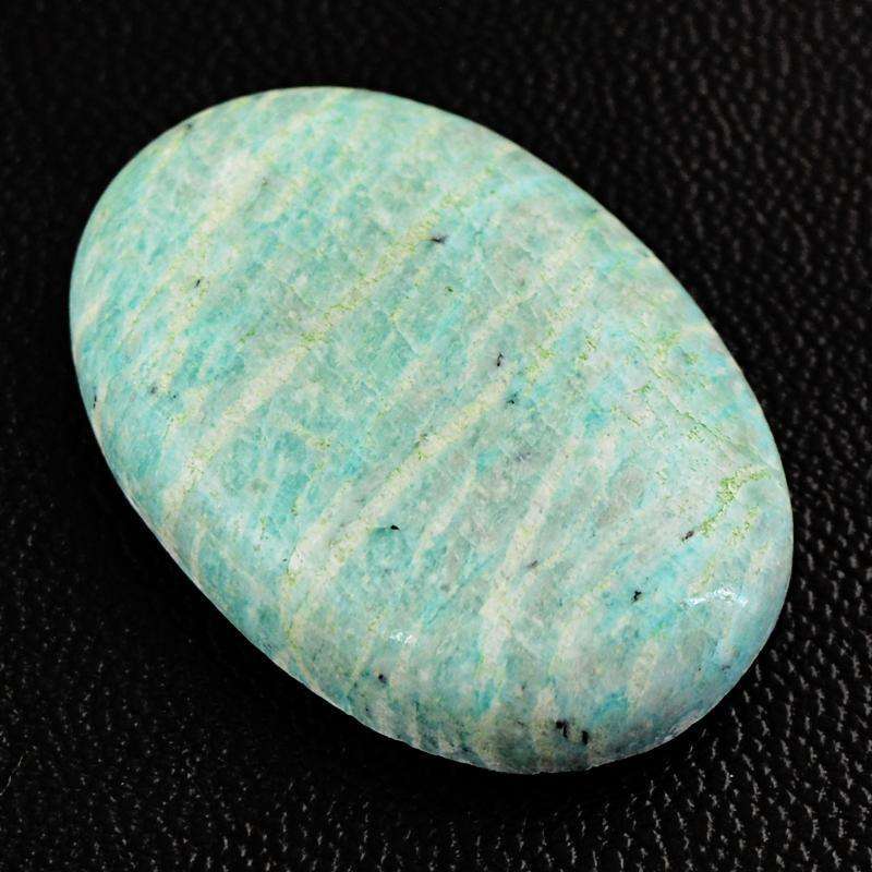 gemsmore:Natural Amazing Amazonite Oval Shape Untreated Loose Gemstone