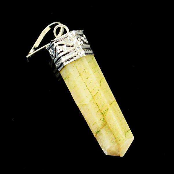 gemsmore:Natural  Amazing Aventurine Healing Point Pendant