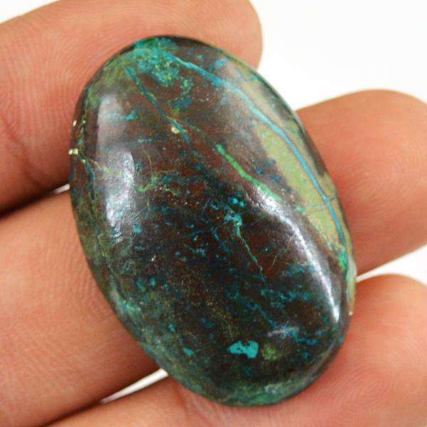 gemsmore:Natural Amazing Azurite Oval Shape Untreated Loose Gemstone