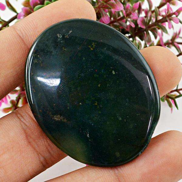 gemsmore:Natural Amazing Bloodstone Oval Shape Untreated Loose Gemstone