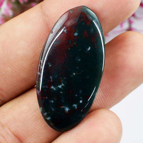 gemsmore:Natural Amazing Bloodstone Oval Shape Untreated Loose Gemstone