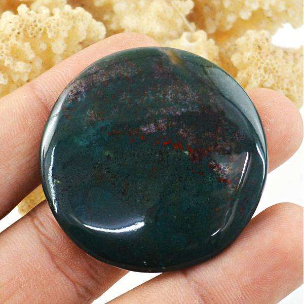 gemsmore:Natural Amazing Bloodstone Round Shape Untreated Loose Gemstone