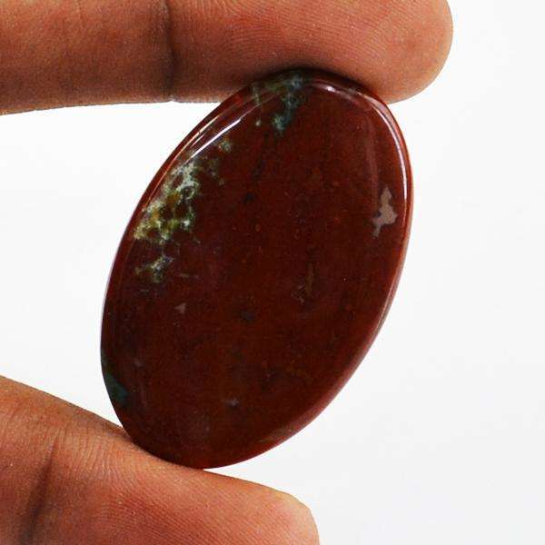 gemsmore:Natural Amazing Bloodstone Untreated Oval Shape Loose Gemstone