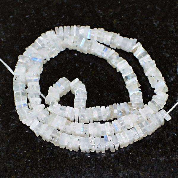 gemsmore:Natural Amazing Blue Flash Moonstone Drilled Beads Strand