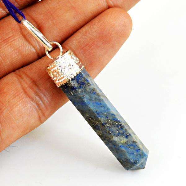 gemsmore:Natural Amazing Blue Lapis Lazuli Healing Point Pendant