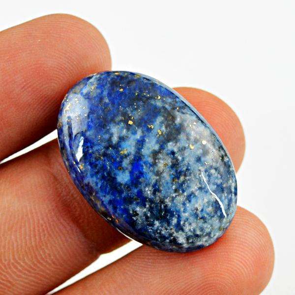 gemsmore:Natural Amazing Blue Lapis Lazuli Oval Shape Loose Gemstone