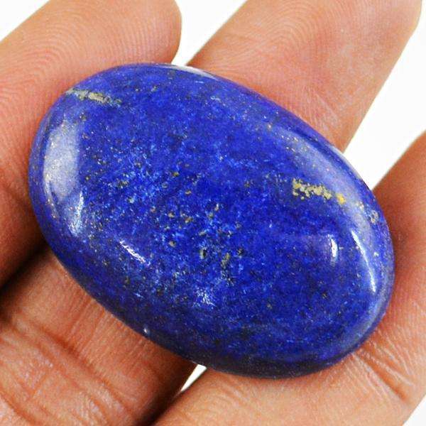 gemsmore:Natural Amazing Blue Lapis Lazuli Oval Shape Untreated Loose Gemstone