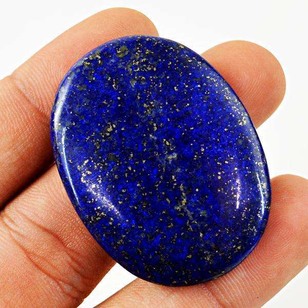 gemsmore:Natural Amazing Blue Lapis Lazuli Oval Shape Untreated Loose Gemstone