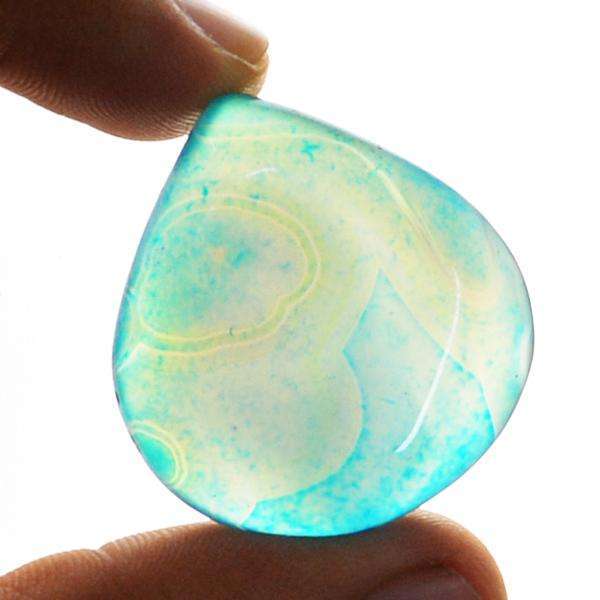 gemsmore:Natural Amazing Blue Onyx Pear Shape Untreated Loose Gemstone