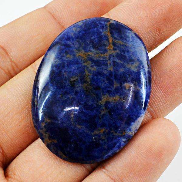 gemsmore:Natural Amazing Blue Sodalite Oval Shape Untreated Loose Gemstone